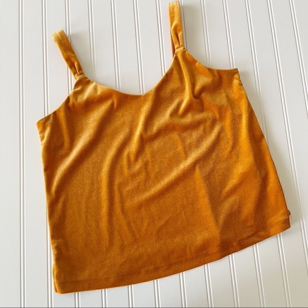 Old Navy Marigold Velour Cami Top - Size Small